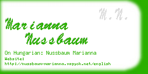 marianna nussbaum business card